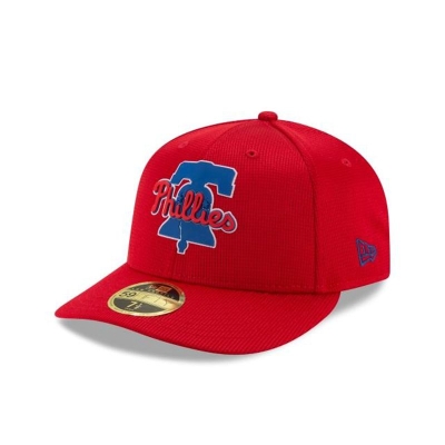 Philadelphia Phillies Gorra | New Era MLB Clubhouse Collection Low Profile 59fifty Fitted Cap Mexico - Rojos